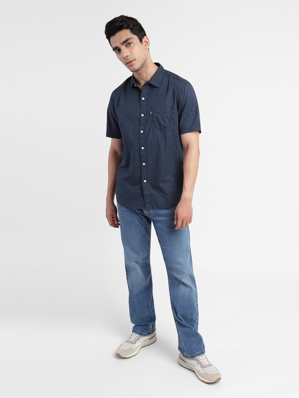 Men's Printed Slim Fit Shirt - 6369ac30-285d-46f9-8335-f1935915ac9b View