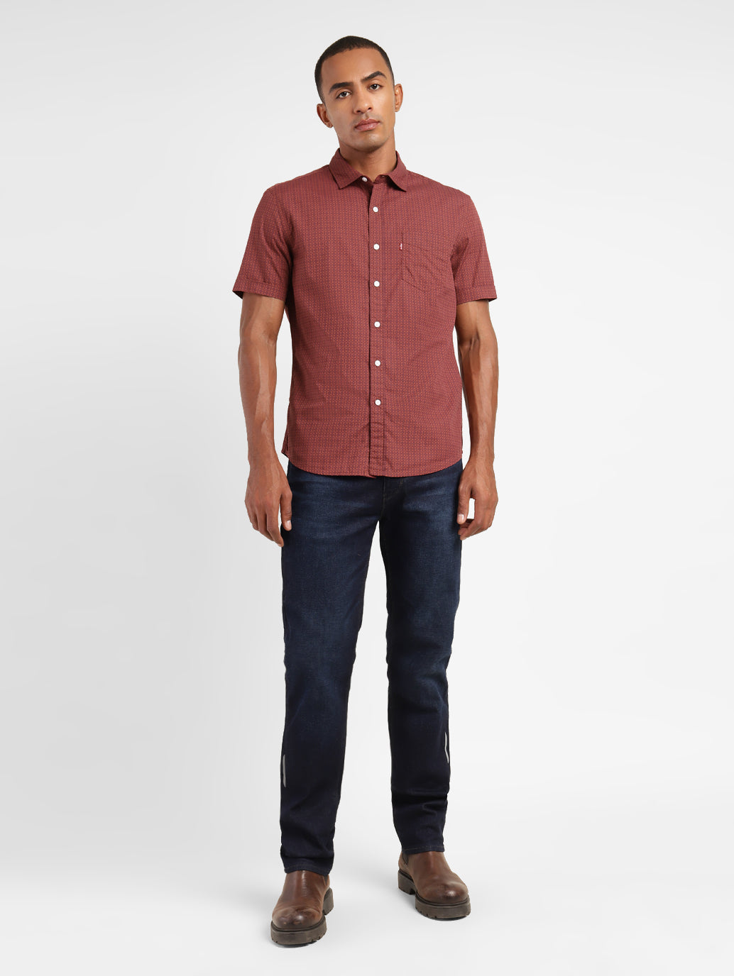 Men's Geometric Print Slim Fit Shirt - 34116232-45fb-4f65-b0ba-bd8f0ef9bb17 View
