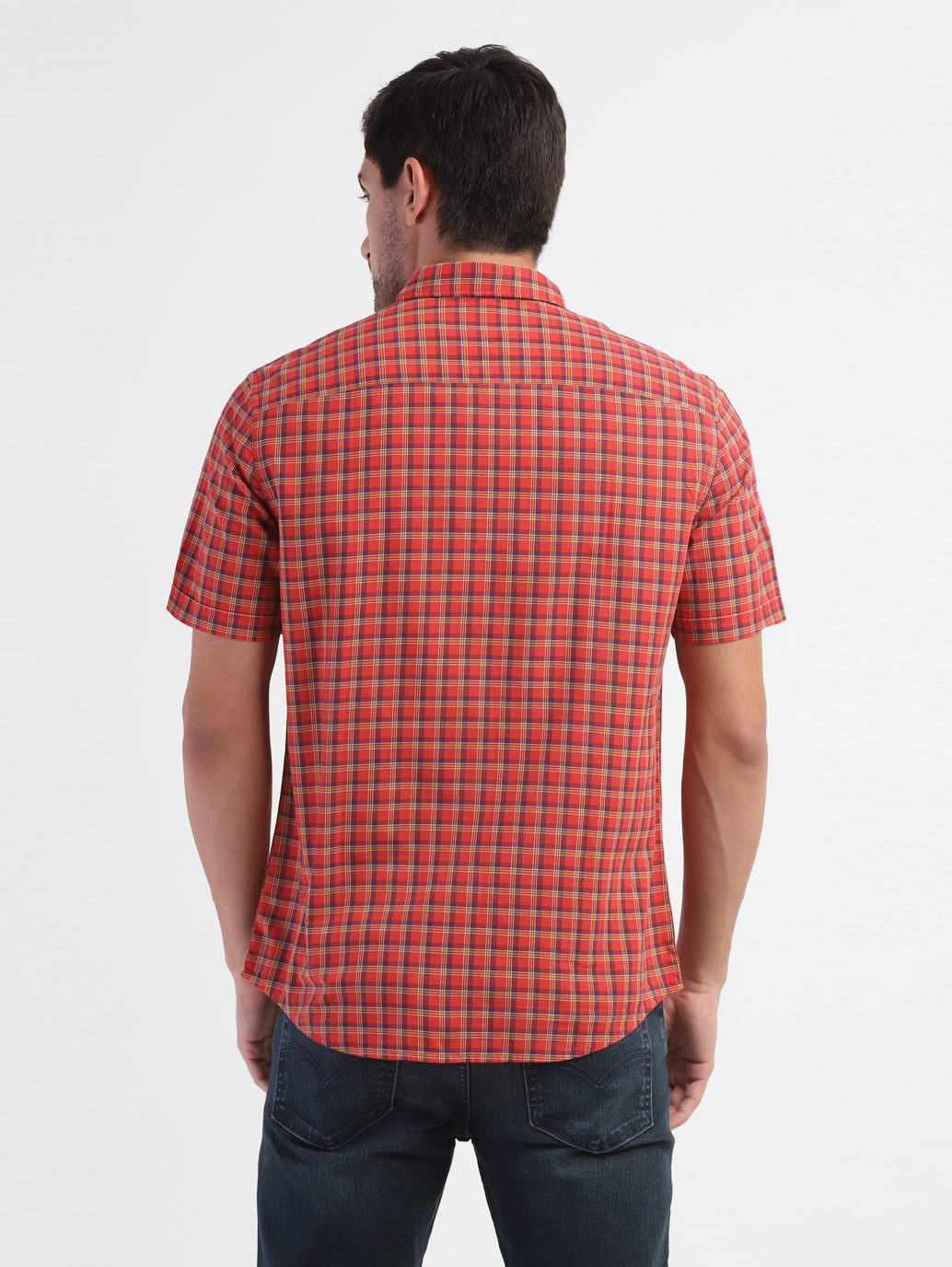 Men's Checkered Slim Fit Shirt - 7d4ab9a6-a8f7-4bea-a63c-a378d9e2c15d View