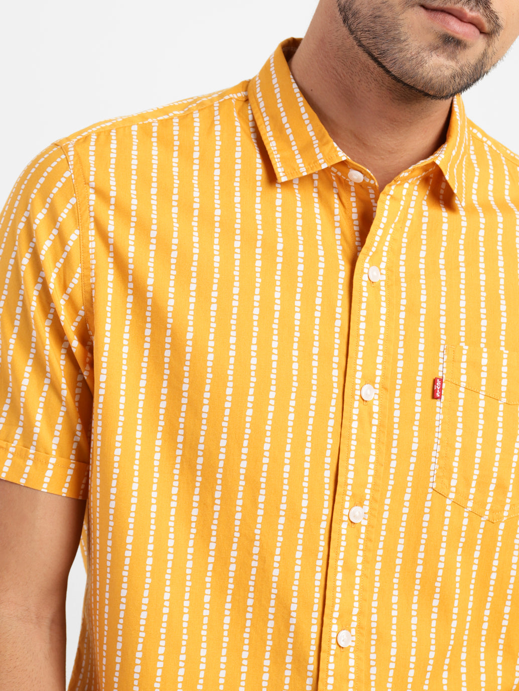 Men's Striped Spread Collar Shirt - 20cdd17e-6273-43a7-9491-c32d9d961837 View