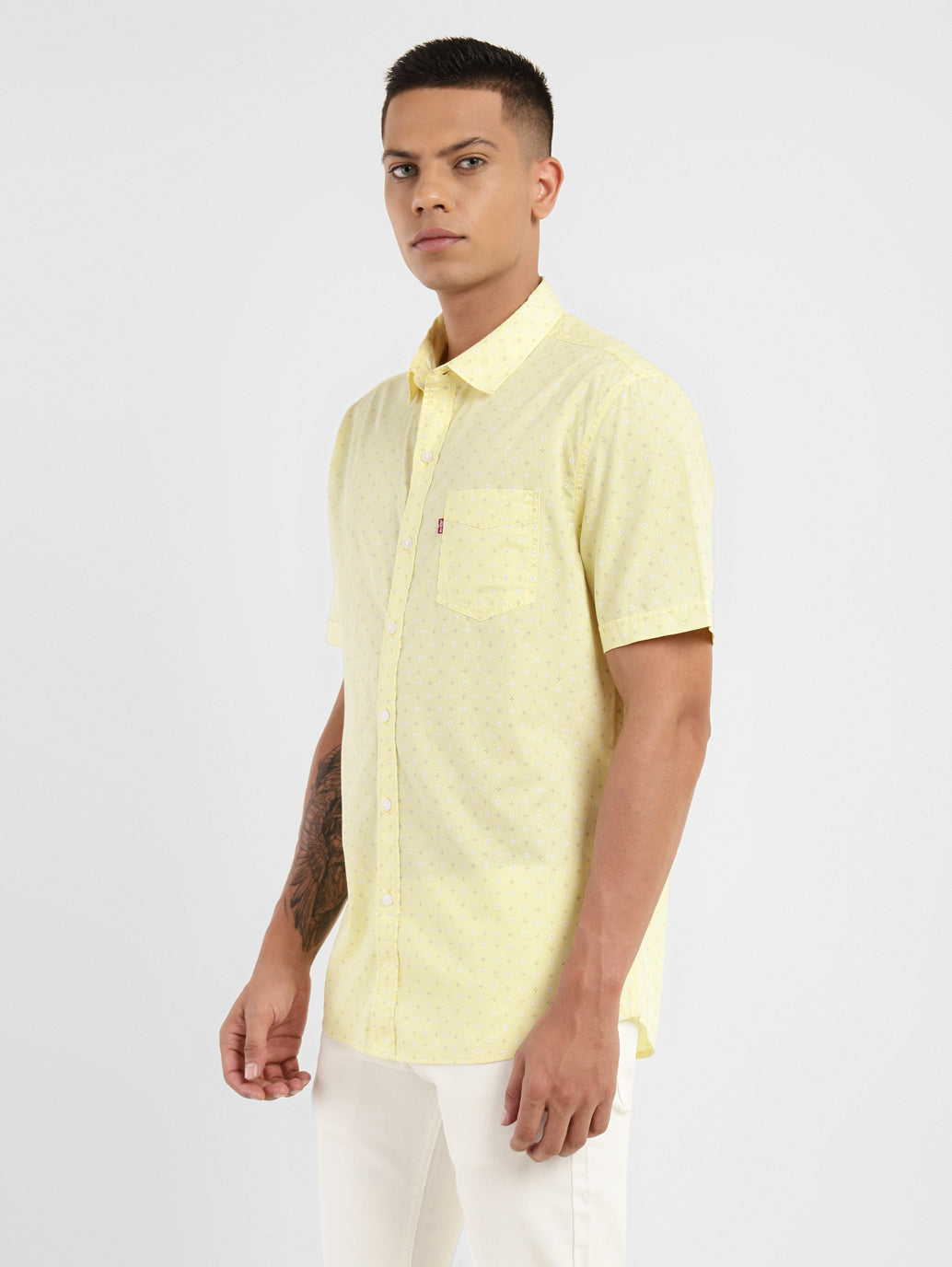 Men's Geometric Print Slim Fit Shirt - abfb683b-1a57-42e6-8968-632b7a91b09f View