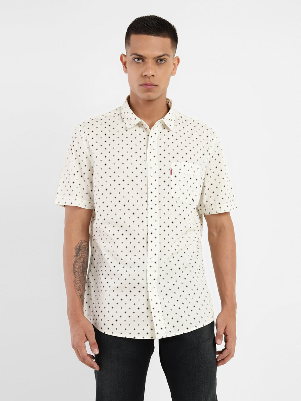 Men's Geometric Print Slim Fit Shirt - 6888ca48-8002-43ea-ae7b-ccc83012d0de View