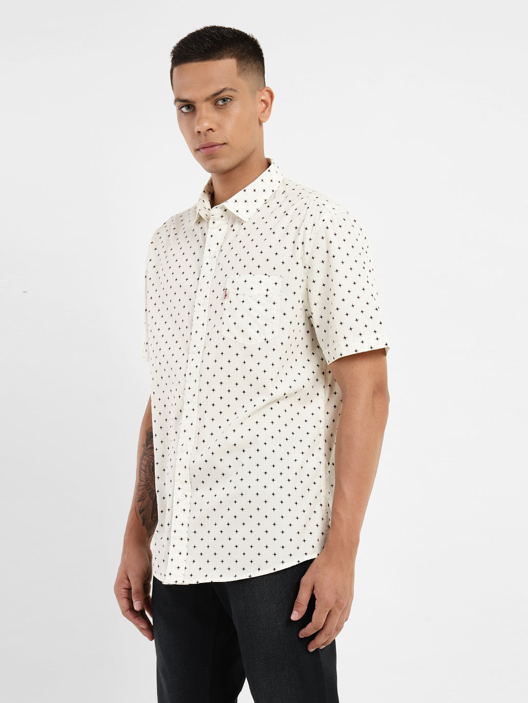 Men's Geometric Print Slim Fit Shirt - dae3848f-708b-4c69-8bb5-8e3dd766602f View