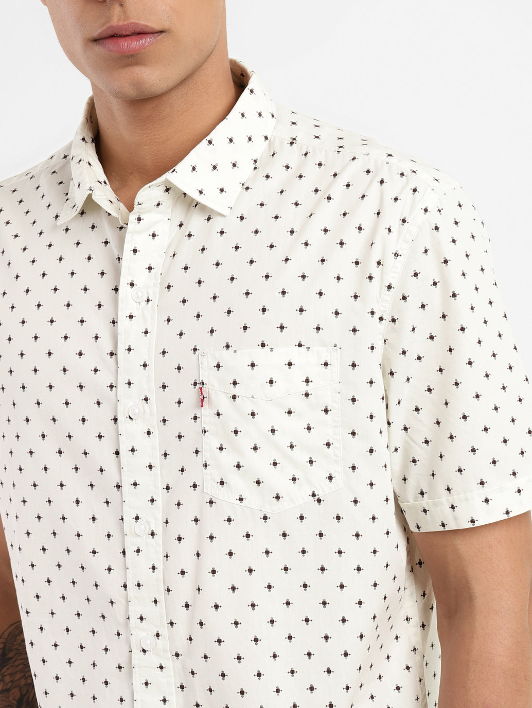 Men's Geometric Print Slim Fit Shirt - c91ae84f-e3ee-437e-a4b6-e72189a47f17 View