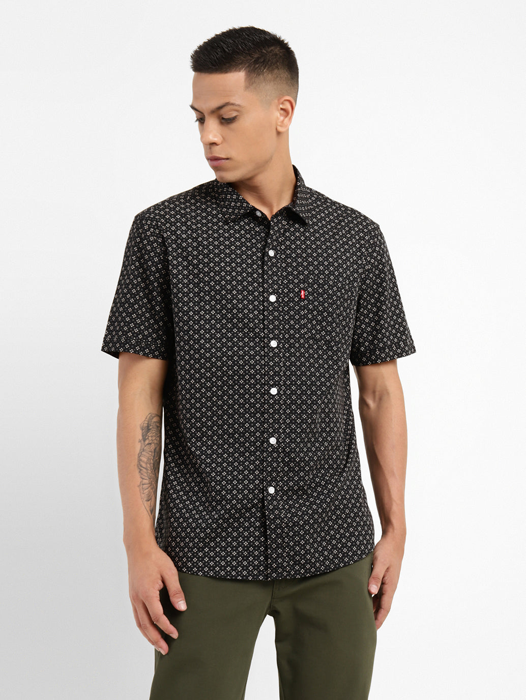 Men's Geometric Print Slim Fit Shirt - 8c962c9e-34cc-471a-9cd2-c4bdf1d8afd1 View
