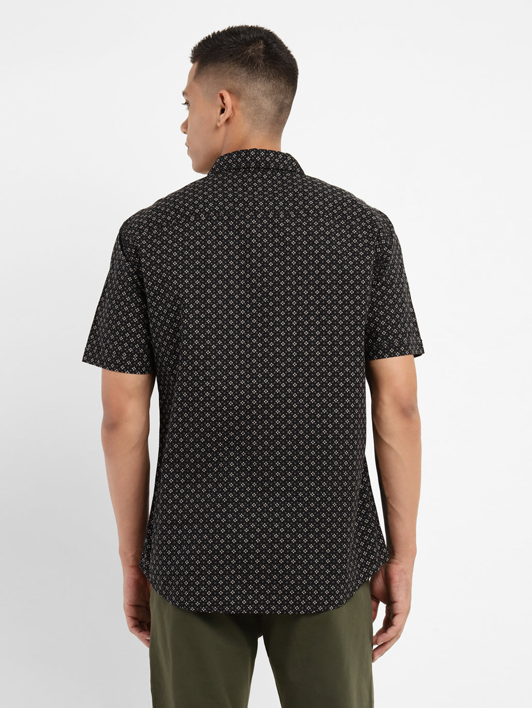 Men's Geometric Print Slim Fit Shirt - 55297f8c-a2c1-41ca-af87-7f6947e7dbc4 View