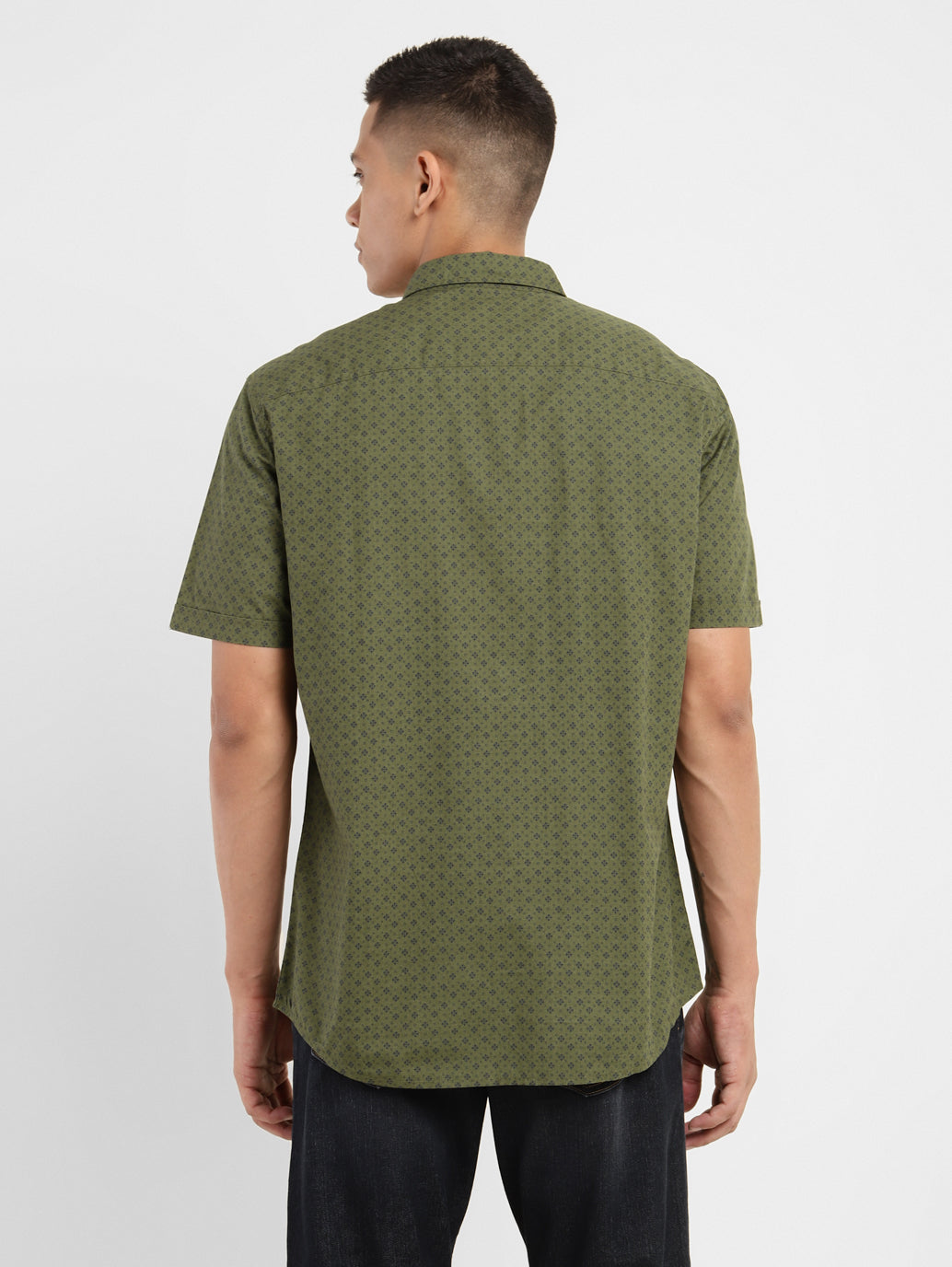 Men's Geometric Print Slim Fit Shirt - 70689e1b-2deb-4d80-9cad-4c2b944a1250 View