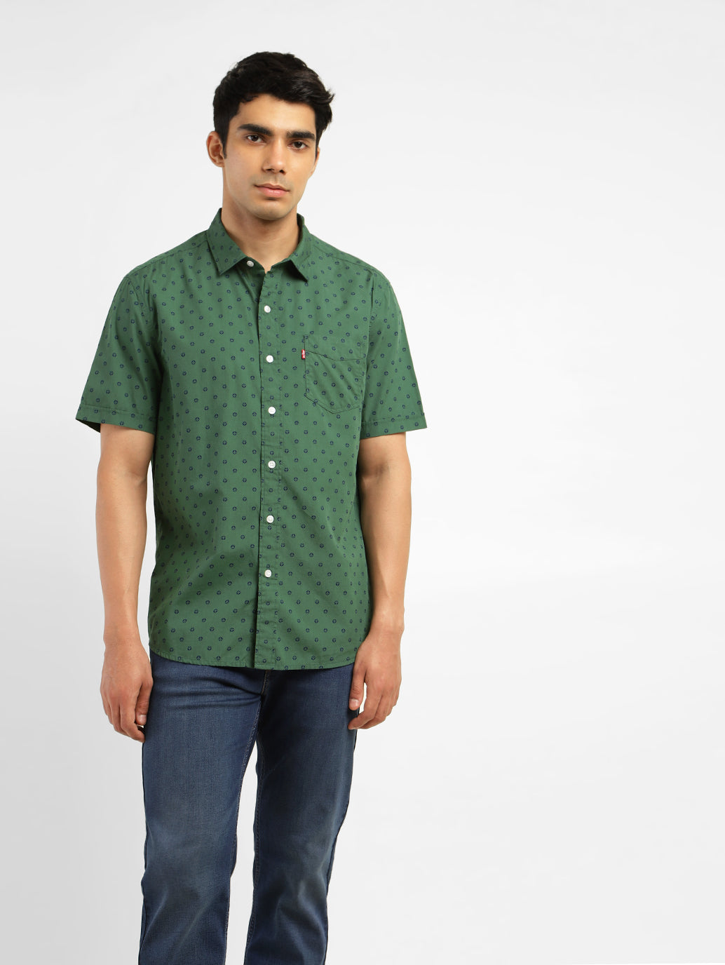 Men's Geometric Print Slim Fit Shirt - 7346d8a2-8df5-43e9-bf89-e8e45dcecc44 View