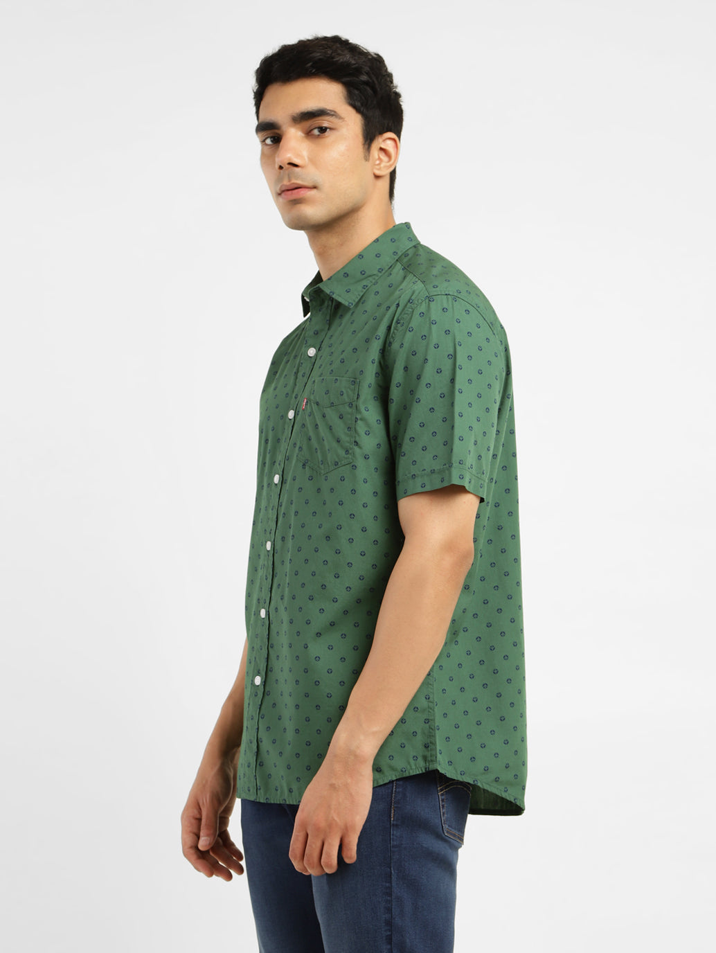 Men's Geometric Print Slim Fit Shirt - 6962e4c1-f3e6-4e61-8873-25e2fb24aa06 View