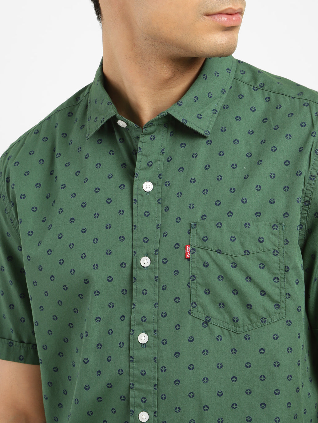 Men's Geometric Print Slim Fit Shirt - 2de3739c-f096-4619-994a-8b29954c9d79 View