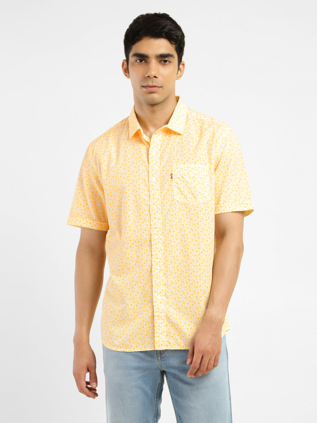 Men's Floral Print Slim Fit Shirt