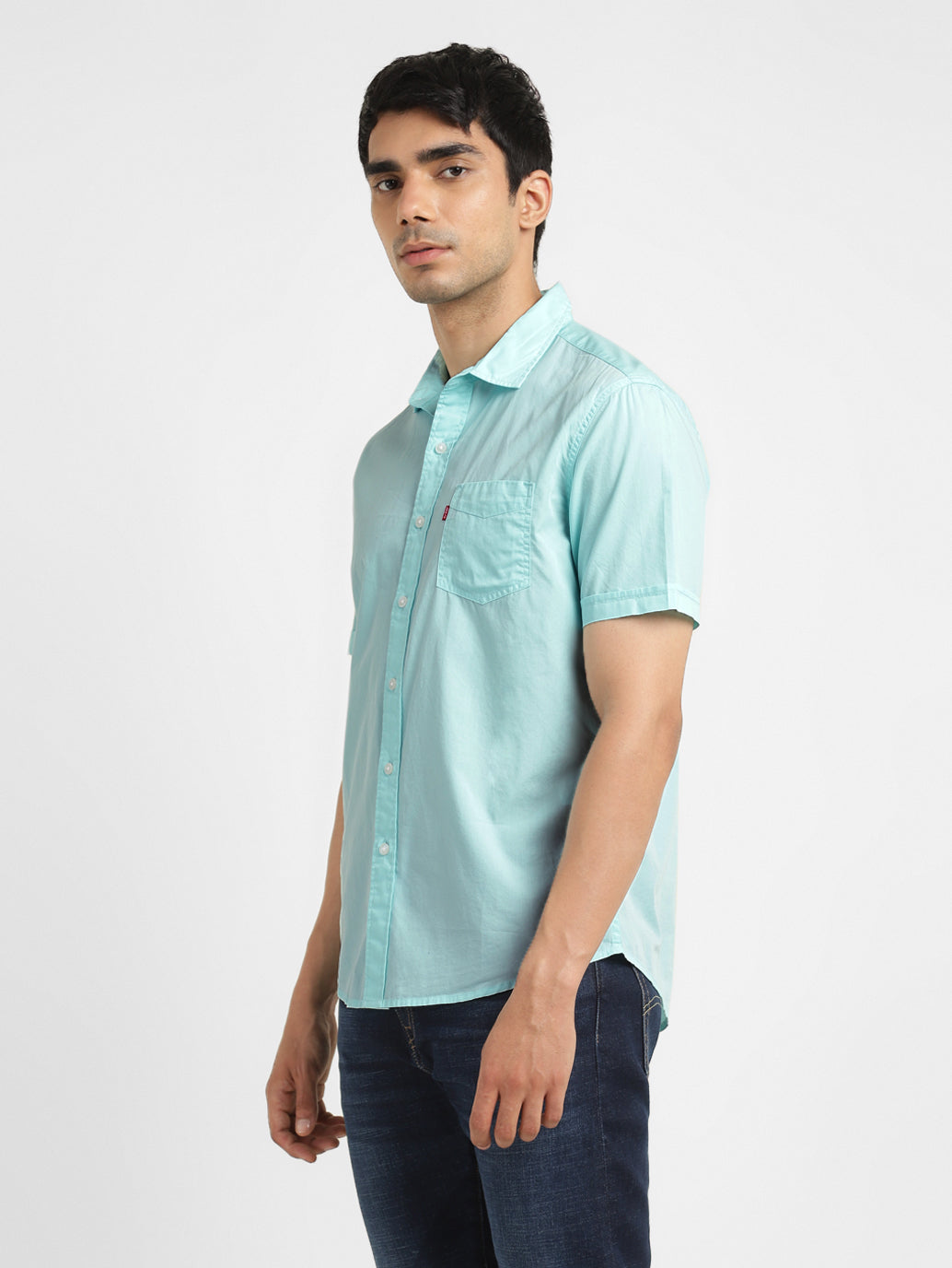 Men's Brand Logo Slim Fit Shirt - a2495dc6-a8d9-43f2-aa58-c46bb85386a0 View