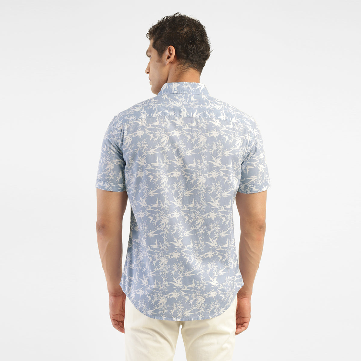 Men's All Over Printed Slim Fit Shirt - Back View