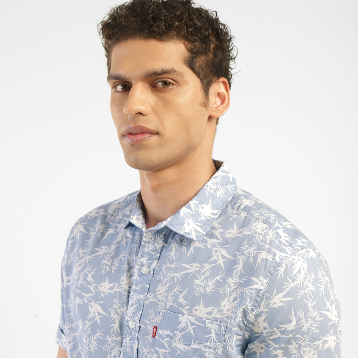 Men's All Over Printed Slim Fit Shirt - FrontDetails View