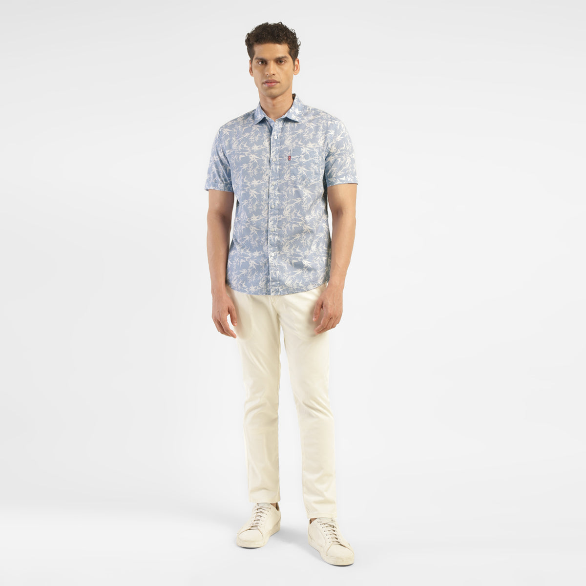 Men's All Over Printed Slim Fit Shirt - ModelFront View