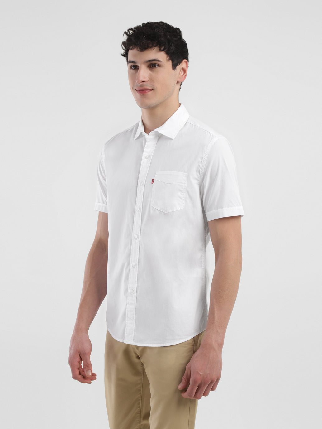 Men's Solid Slim Fit Shirt - Side View