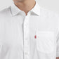 Men's Solid Slim Fit Shirt - FrontDetails View
