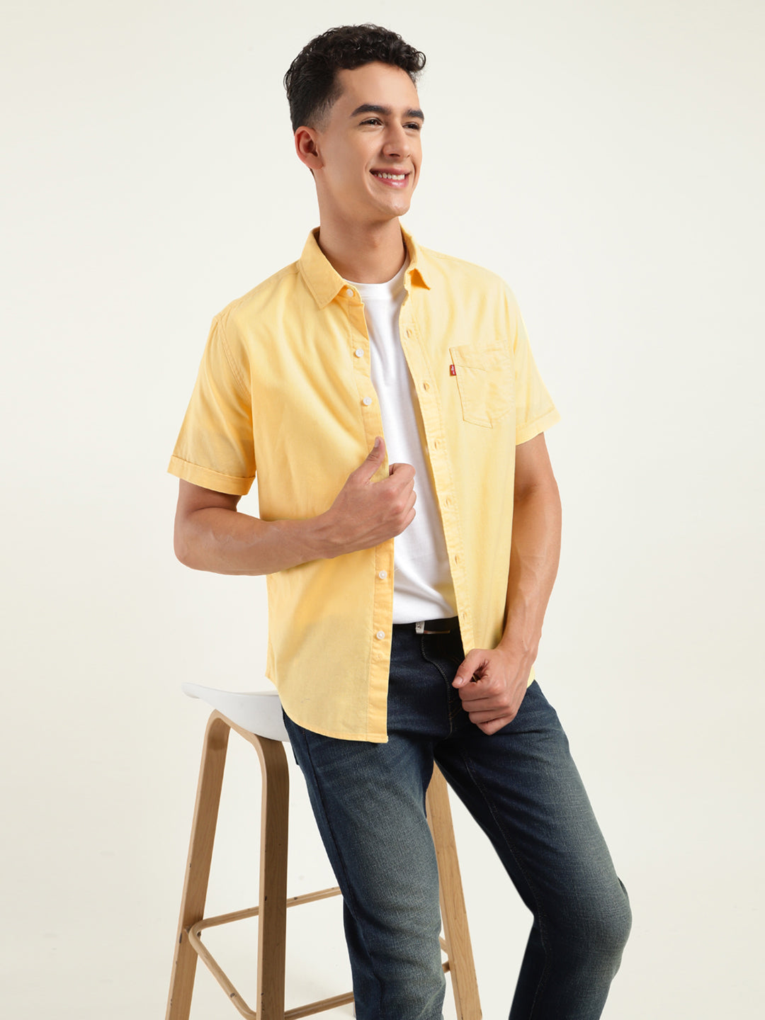 Men's Solid Slim Fit Shirt - Styleshot View