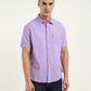 Men's Solid Slim Fit Shirt - Front View