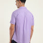 Men's Solid Slim Fit Shirt - Back View