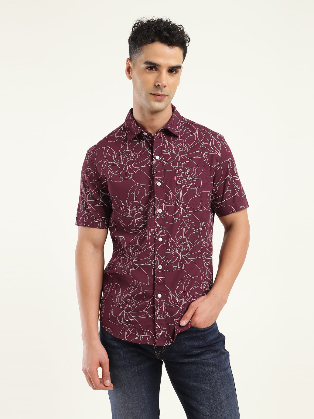 Men's All Over Printed Slim Fit Shirt - c9b4b6e2-8d77-4323-bae4-d956363ed696 View