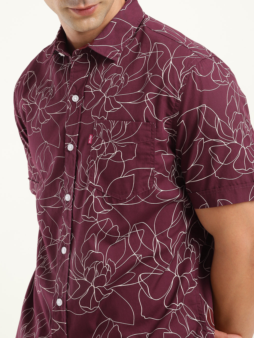 Men's All Over Printed Slim Fit Shirt - 5996ba76-3877-45a1-ace9-a8c43723174d View