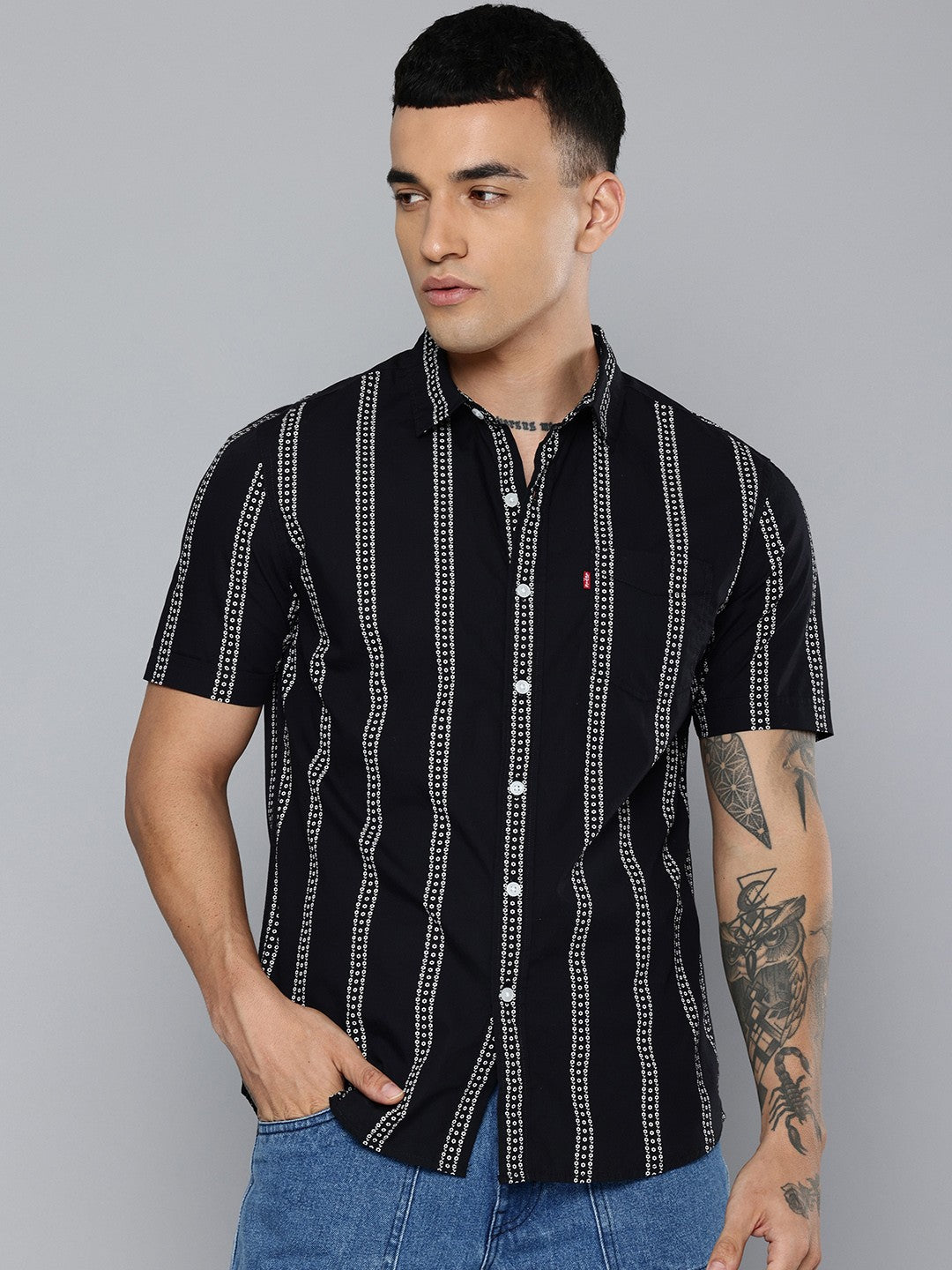 Men's Printed Slim Fit Shirt - 1 View