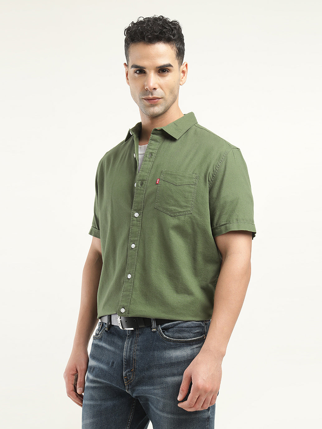 Men's Solid Slim Fit Shirt - Styleshot View
