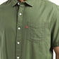 Men's Solid Slim Fit Shirt - Detail View
