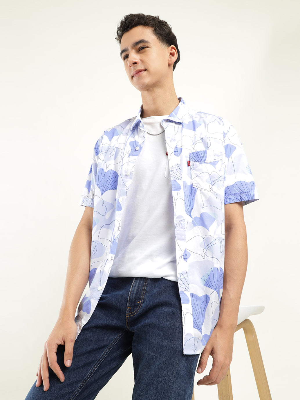 Men's Printed Slim Fit Shirt - Styleshot View
