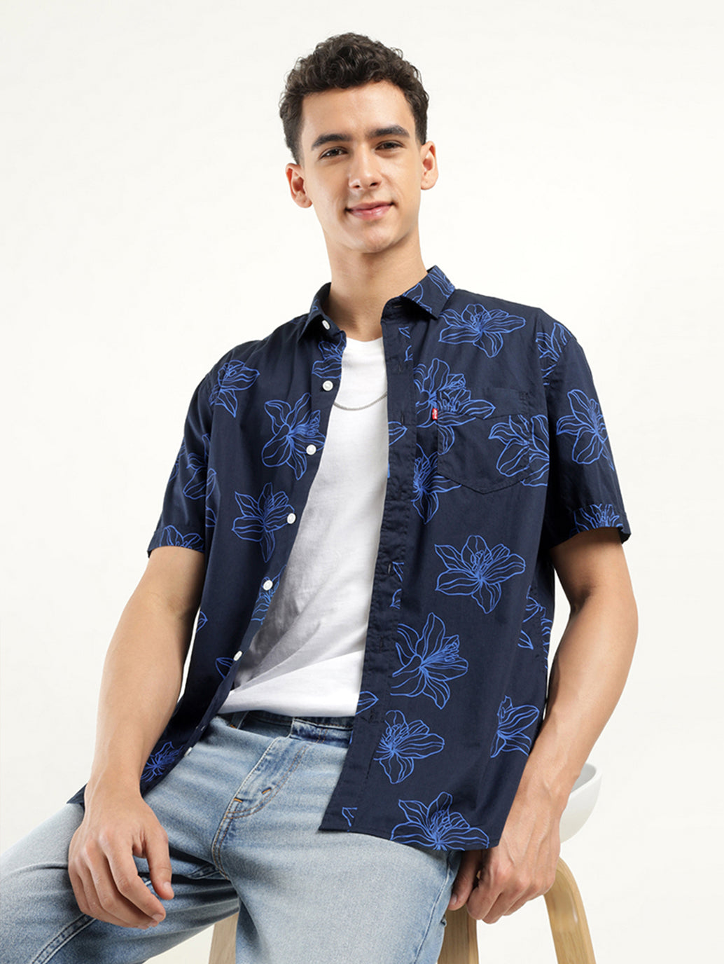 Men's Printed Slim Fit Shirt - Styleshot View