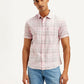 Men's Checkered Slim Fit Shirt - Front View