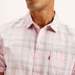 Men's Checkered Slim Fit Shirt - Detail View
