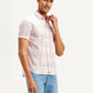Men's Checkered Slim Fit Shirt - Side View