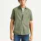 Men's Solid Olive Slim Fit Oxford Shirt - Styleshot View