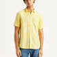 Men's Floral Yellow Slim Fit Shirt - Styleshot View