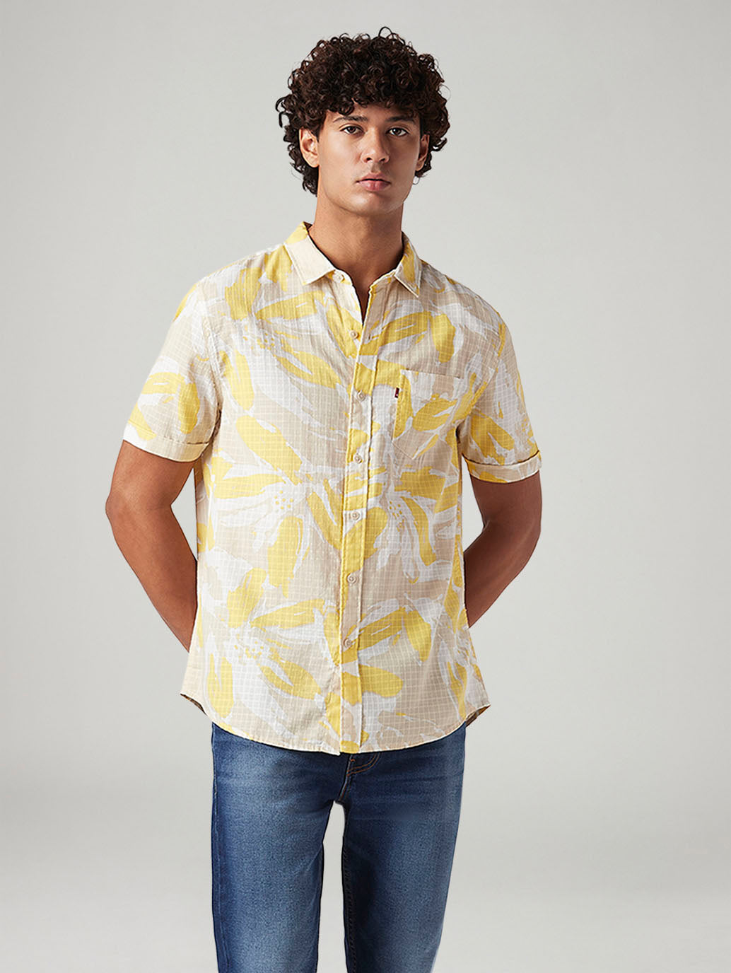 Men's Abstract Slim Fit Shirt - Styleshot View