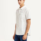 Men's Solid White Slim Fit Oxford Shirt - Side View
