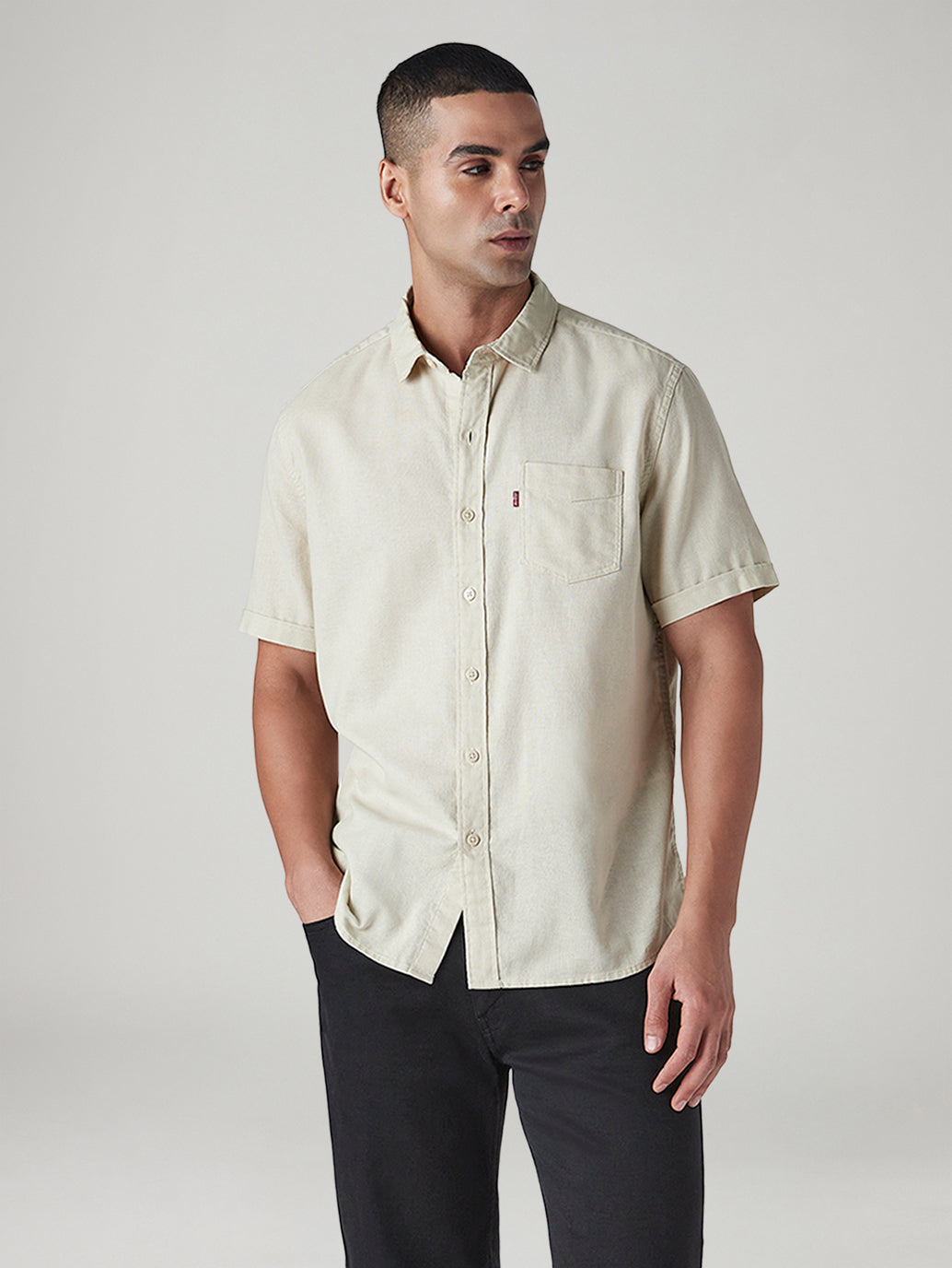 Men's Solid Slim Fit Oxford Shirt