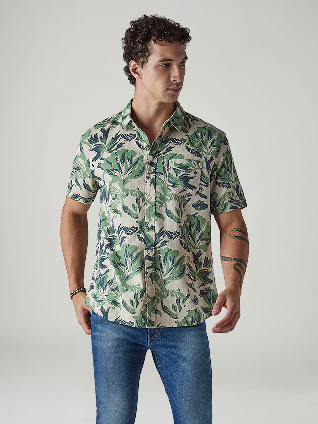 Men's Printed Slim Fit Shirt