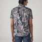 Men's Printed Slim Fit Dobby Shirt - Back View