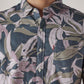 Men's Printed Slim Fit Dobby Shirt - Detail View