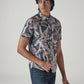 Men's Printed Slim Fit Dobby Shirt - Side View