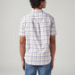 Men's Checkered Slim Fit Shirt - Back View