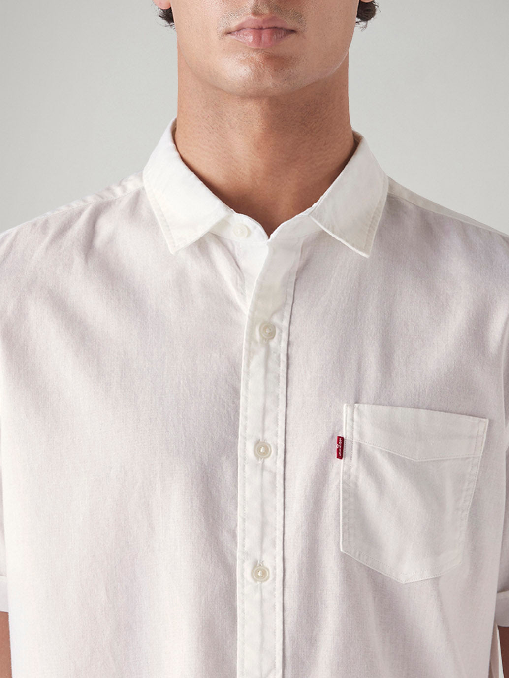 Men's Solid White Slim Fit Oxford Shirt - 99e66011-e126-49a7-b1d0-b0f4c9bcc2a7 View