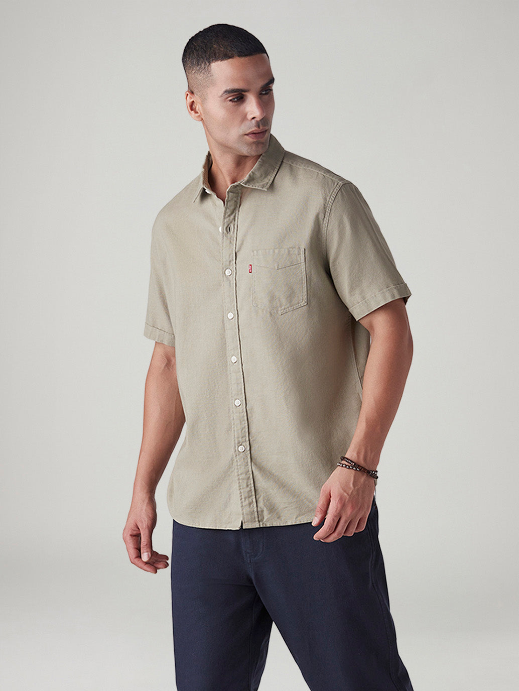 Men's Solid Slim Fit Oxford Shirt