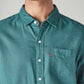Men's Solid Slim Fit Oxford Shirt - Detail View