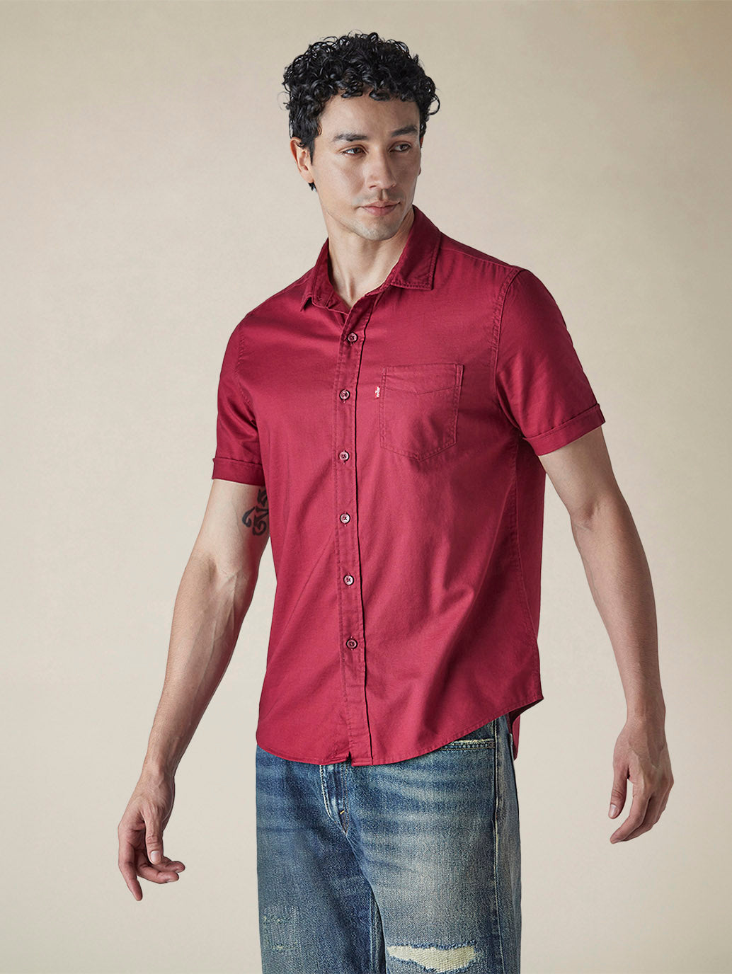 Men's Solid Slim Fit Shirt - 85bad170-22dd-4839-95c9-0a3b69e7c06e View