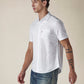 Men's Solid Button Down Collar Slim Fit Oxford Shirt - Side View