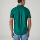 Men's Solid Button Down Collar Slim Fit Oxford Shirt - Back View